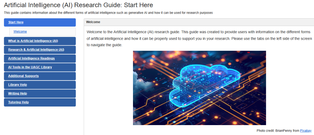 Icon linking to AI Research Guide