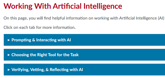 Icon linking to Working with Artificial Intelligence